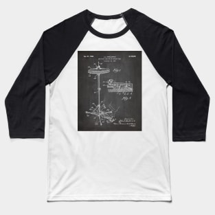 Hi Hat Drum Patent - Drummer Art - Black Chalkboard Baseball T-Shirt